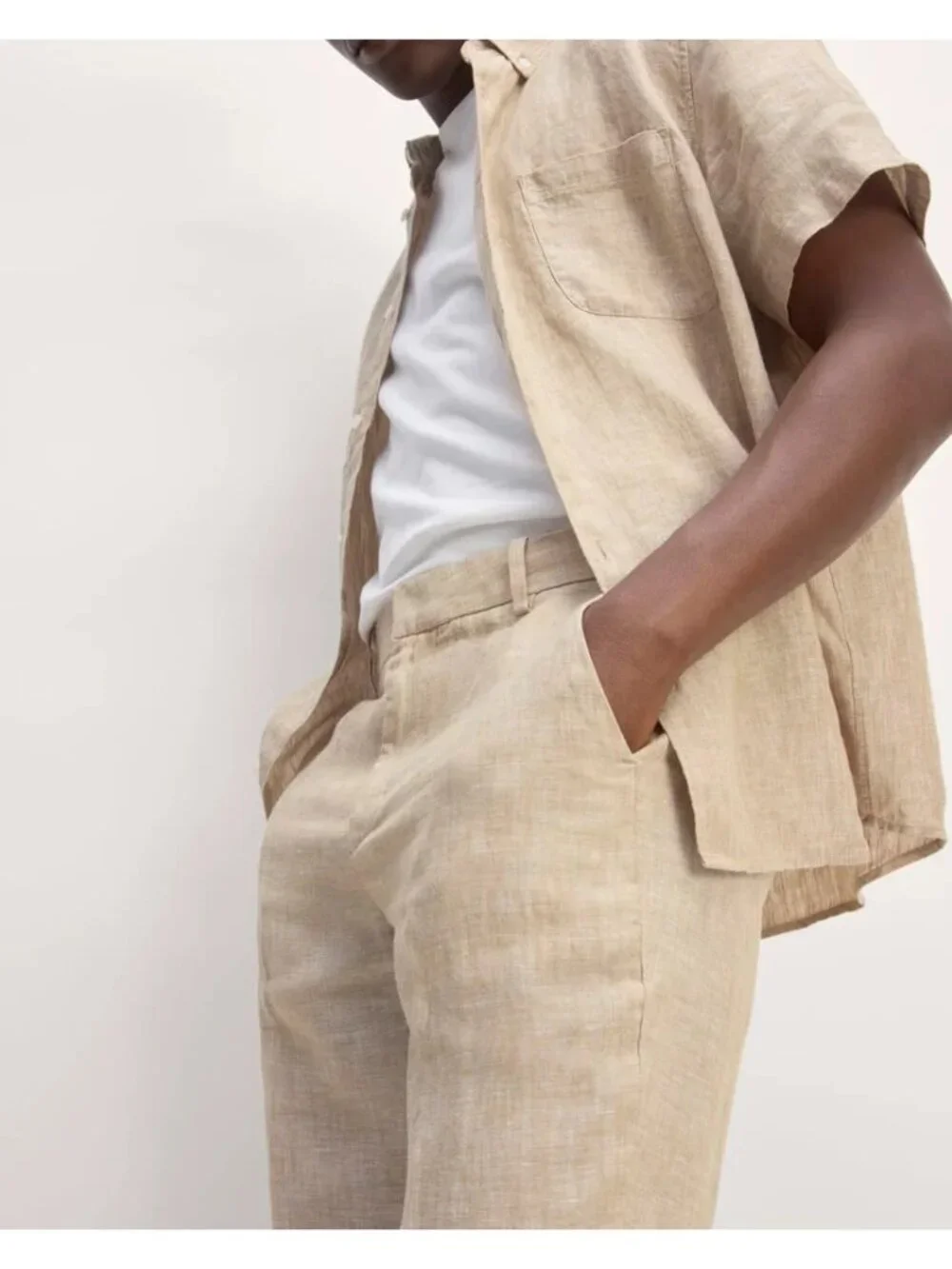 Everlane The Linen Trouser in cornstalk chambray 29x32 Mens Pants